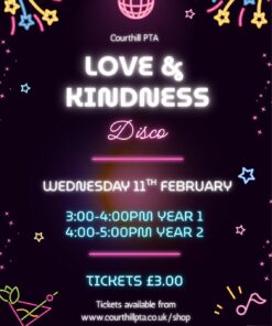 YEAR 1 Love and Kindness Disco - Wednesday 11th February 2026